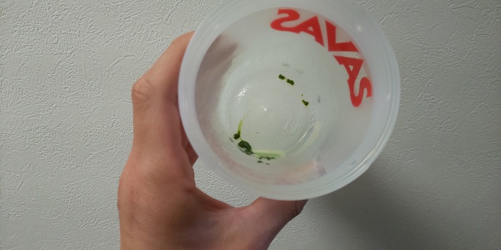 ケール青汁の牛乳での溶け具合